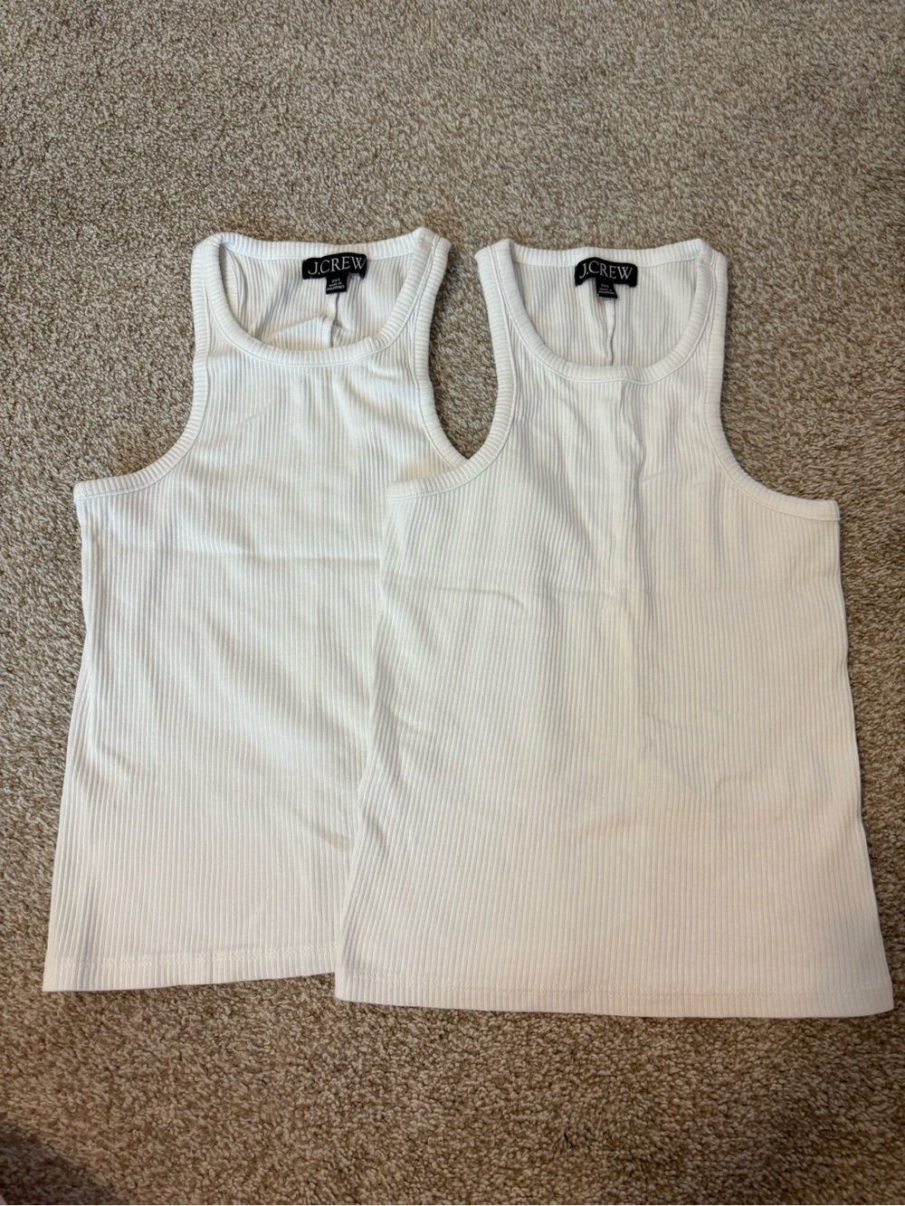 LOT OF 2 WOMENS JCREW HIGH NECK TANKS XXS